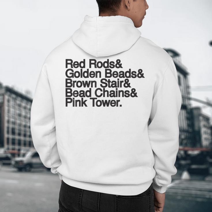 Montessori Helvetica Education Teacher Men's Hoodie Back Print, novelty gifts, funny gifts