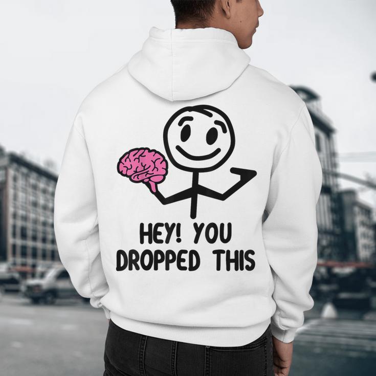 Nerdy Hey You Dropped This Brain Math Teacher Men's Hoodie Back Print, novelty gifts, funny gifts Nerdy Hey You Dropped This Brain Math Teacher Men's Hoodie Back Print, novelty gifts, funny gifts