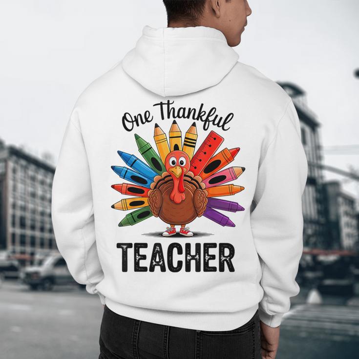 One Thankful Teacher Thanksgiving TurkeyCute Pencil Men's Hoodie Back Print, novelty gifts, funny gifts One Thankful Teacher Thanksgiving TurkeyCute Pencil Men's Hoodie Back Print, novelty gifts, funny gifts