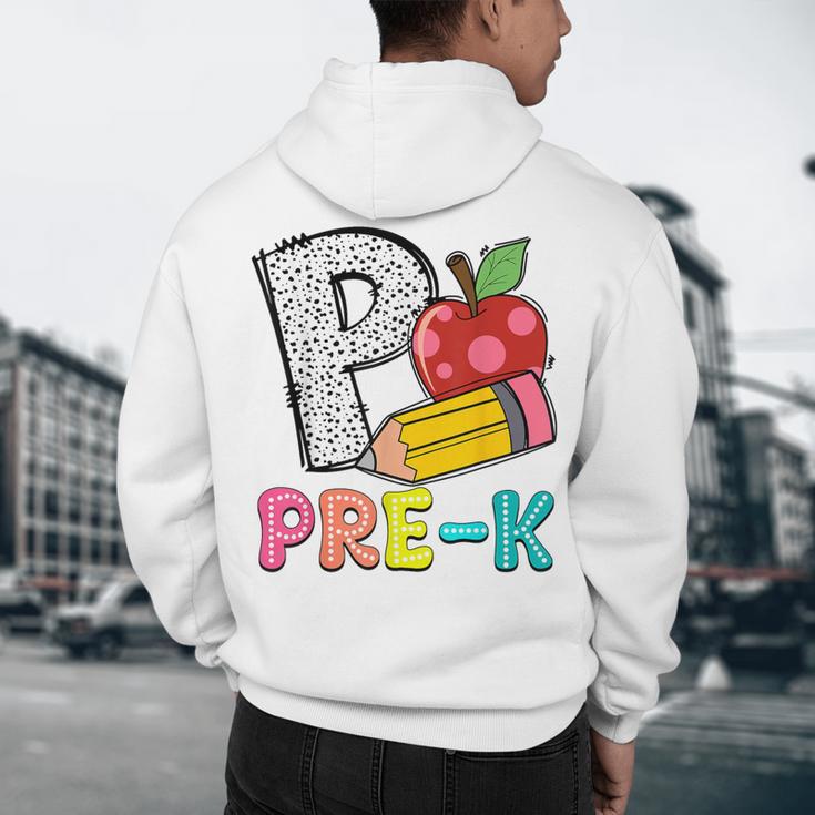P Is For Pre-K Teacher Pencil Apple Back To School Men's Hoodie Back Print, novelty gifts, funny gifts P Is For Pre-K Teacher Pencil Apple Back To School Men's Hoodie Back Print, novelty gifts, funny gifts
