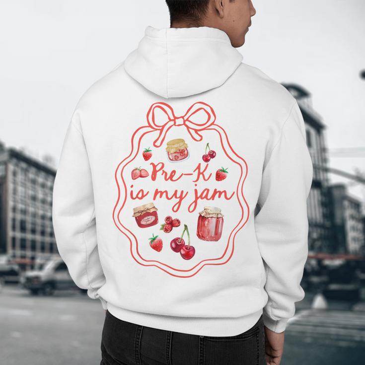 Preschool Pre-K Is My Jam Strawberry Girl Teacher Kids Men's Hoodie Back Print, novelty gifts, funny gifts Preschool Pre-K Is My Jam Strawberry Girl Teacher Kids Men's Hoodie Back Print, novelty gifts, funny gifts