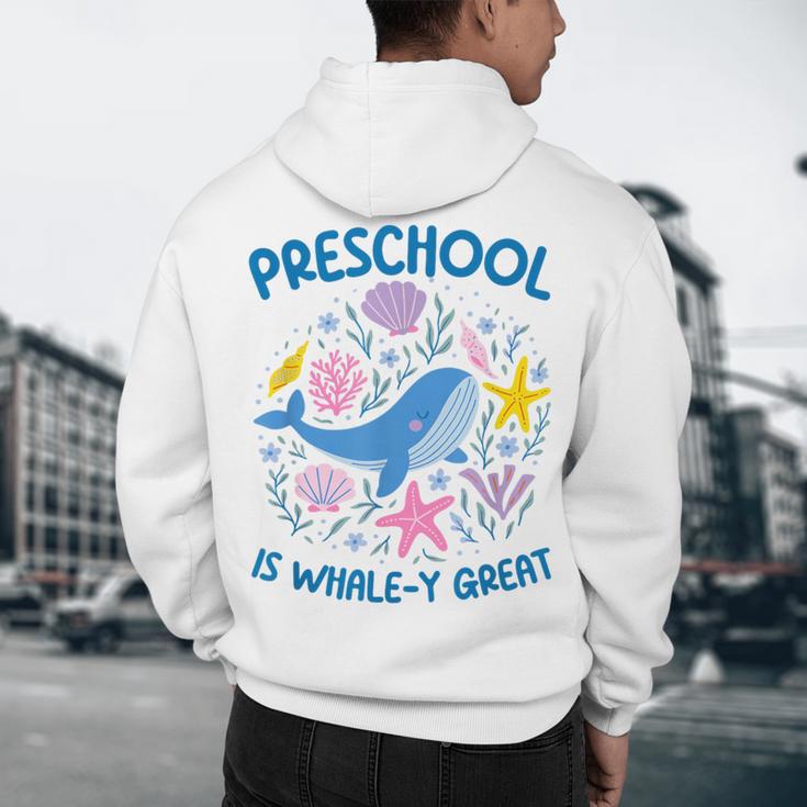 Preschool Is Whale-y Great Preschool Teacher Men's Hoodie Back Print, novelty gifts, funny gifts Preschool Is Whale-y Great Preschool Teacher Men's Hoodie Back Print, novelty gifts, funny gifts
