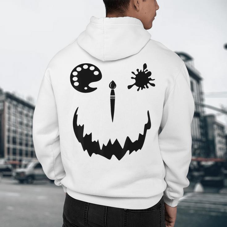 Pumpkin Artist Halloween Art Teacher Men's Hoodie Back Print, novelty gifts, funny gifts