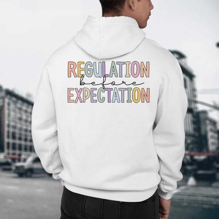 Regulation Before Expectation Occupational Therapy Teacher Men's Hoodie Back Print, novelty gifts, funny gifts Regulation Before Expectation Occupational Therapy Teacher Men's Hoodie Back Print, novelty gifts, funny gifts