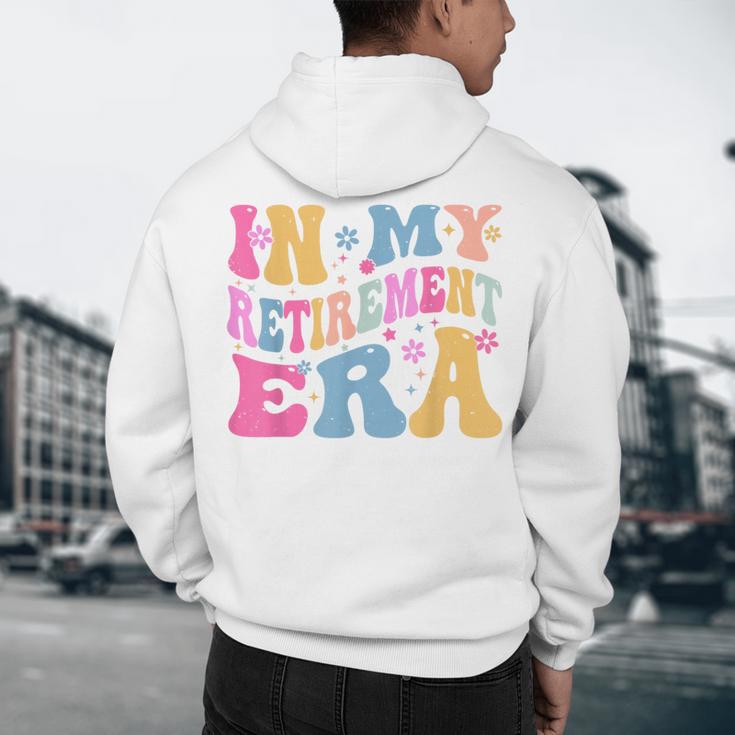 Retro Groovy Retirement Era Retired Teacher Men's Hoodie Back Print, novelty gifts, funny gifts Retro Groovy Retirement Era Retired Teacher Men's Hoodie Back Print, novelty gifts, funny gifts