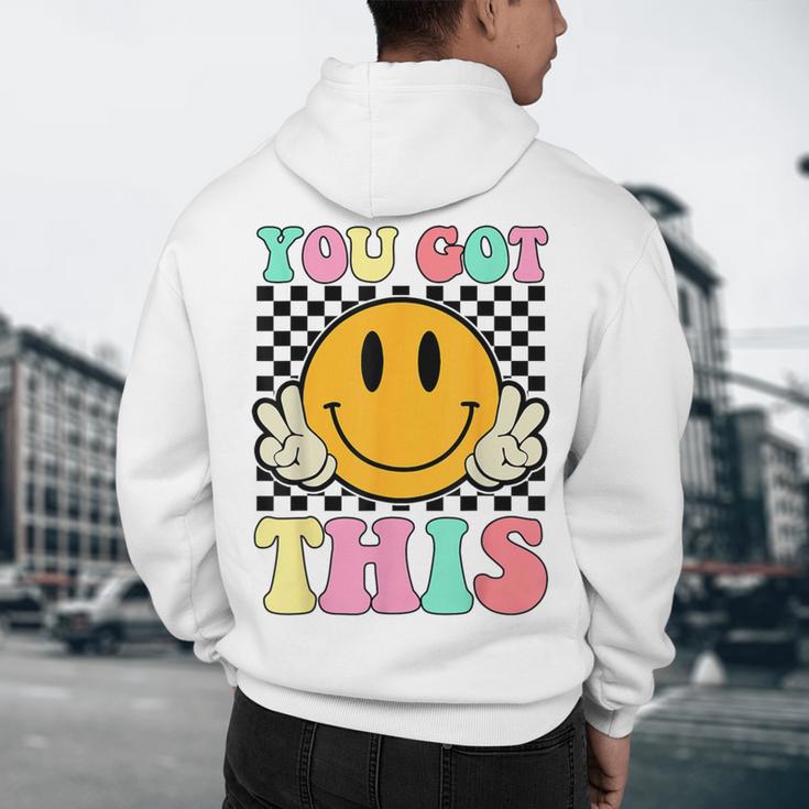 You Got This Retro Smile Motivational Testing Day Teacher Men's Hoodie Back Print, novelty gifts, funny gifts You Got This Retro Smile Motivational Testing Day Teacher Men's Hoodie Back Print, novelty gifts, funny gifts