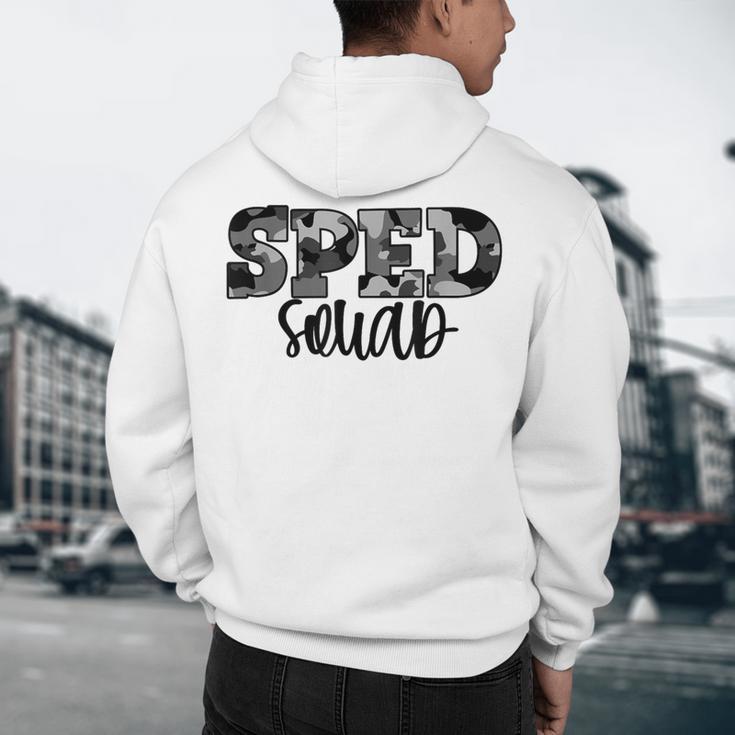 Special Education Squad Camo SPED Teacher Men's Hoodie Back Print, novelty gifts, funny gifts Special Education Squad Camo SPED Teacher Men's Hoodie Back Print, novelty gifts, funny gifts