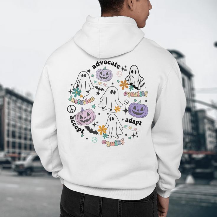 Special Education Teacher Halloween Pumpkin Ghost Inclusion Men's Hoodie Back Print, novelty gifts, funny gifts Special Education Teacher Halloween Pumpkin Ghost Inclusion Men's Hoodie Back Print, novelty gifts, funny gifts