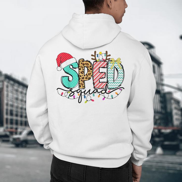 SPED Squad Special Education Teacher Autism Christmas Women Men's Hoodie Back Print, novelty gifts, funny gifts