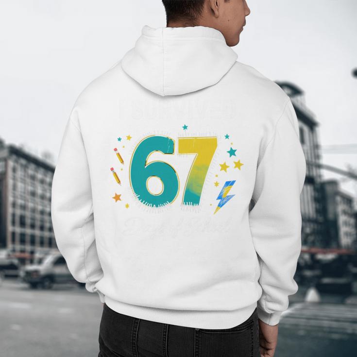 I Survived 67 Days Of School Teachers Students Meme Men's Hoodie Back Print, novelty gifts, funny gifts I Survived 67 Days Of School Teachers Students Meme Men's Hoodie Back Print, novelty gifts, funny gifts