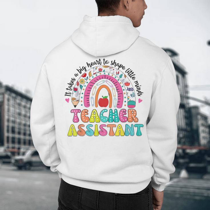 It Takes A Big Heart To Shape Little Minds Teacher Assistant Men's Hoodie Back Print, novelty gifts, funny gifts
