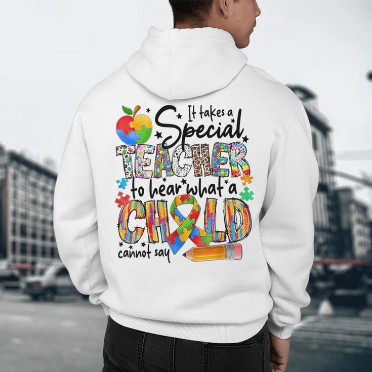 It Takes A Special Teacher To Hear What A Child Cannot Say Men's Hoodie Back Print, novelty gifts, funny gifts It Takes A Special Teacher To Hear What A Child Cannot Say Men's Hoodie Back Print, novelty gifts, funny gifts