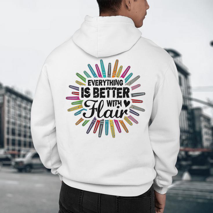 Teacher Flair Pen Art Lover School Supplies Men's Hoodie Back Print, novelty gifts, funny gifts Teacher Flair Pen Art Lover School Supplies Men's Hoodie Back Print, novelty gifts, funny gifts