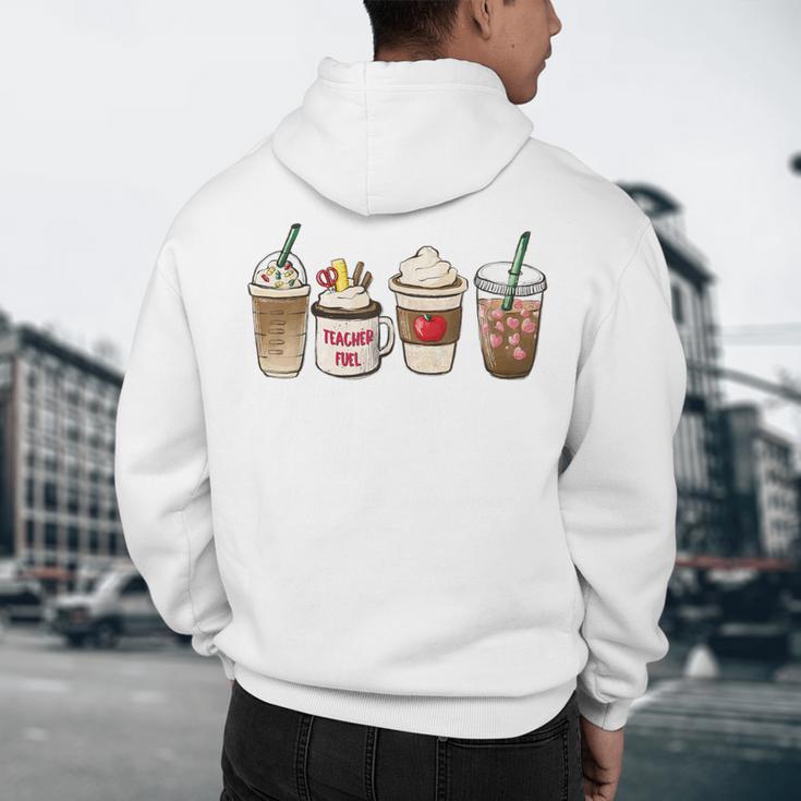 Teacher Fuel Coffee Teacher Mug Latte Iced Coffee Fall Men's Hoodie Back Print, novelty gifts, funny gifts Teacher Fuel Coffee Teacher Mug Latte Iced Coffee Fall Men's Hoodie Back Print, novelty gifts, funny gifts