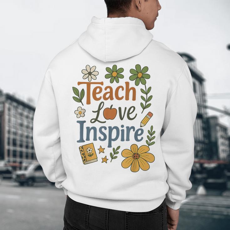 Teacher Inspire Love Men's Hoodie Back Print, novelty gifts, funny gifts Teacher Inspire Love Men's Hoodie Back Print, novelty gifts, funny gifts
