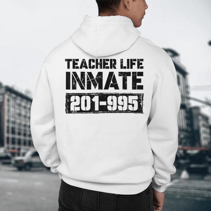 Teacher Life Jail Inmate Prisoner Halloween Costume Men's Hoodie Back Print, novelty gifts, funny gifts Teacher Life Jail Inmate Prisoner Halloween Costume Men's Hoodie Back Print, novelty gifts, funny gifts