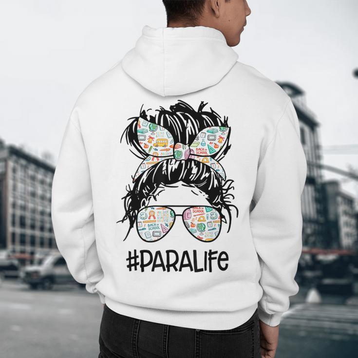 Teacher Para Life Tee Paraprofessional Cute Messy Bun Men's Hoodie Back Print, novelty gifts, funny gifts Teacher Para Life Tee Paraprofessional Cute Messy Bun Men's Hoodie Back Print, novelty gifts, funny gifts