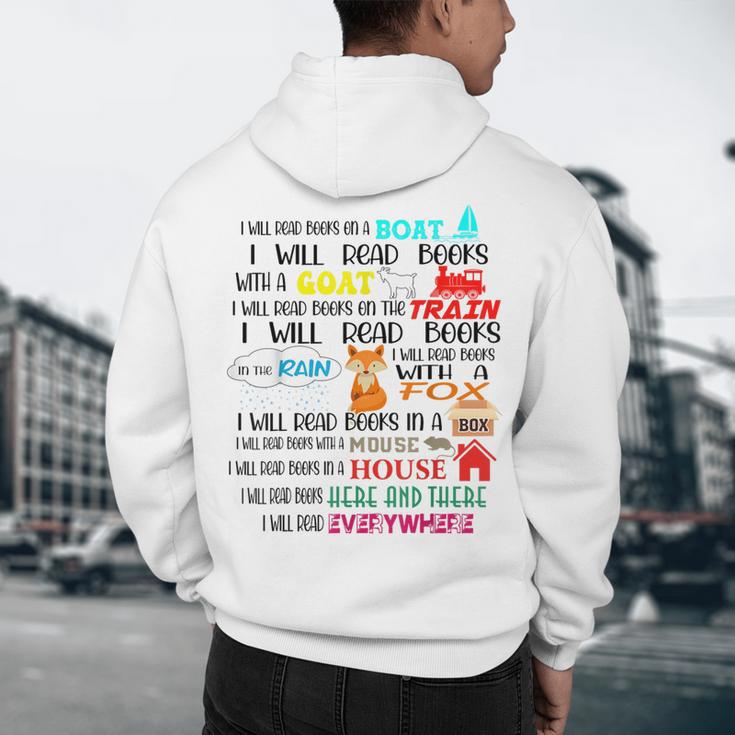 Teacher I Will Read Book On Boat Kids Women Bookworm Men's Hoodie Back Print, novelty gifts, funny gifts Teacher I Will Read Book On Boat Kids Women Bookworm Men's Hoodie Back Print, novelty gifts, funny gifts
