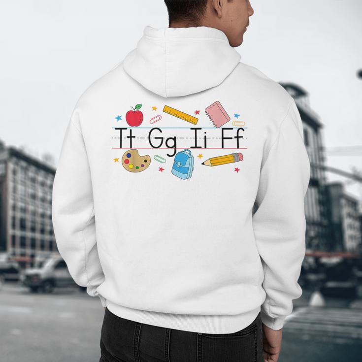 TGIF Teacher Alphabet Kindergarten Teacher Appreciation Men's Hoodie Back Print, novelty gifts, funny gifts TGIF Teacher Alphabet Kindergarten Teacher Appreciation Men's Hoodie Back Print, novelty gifts, funny gifts
