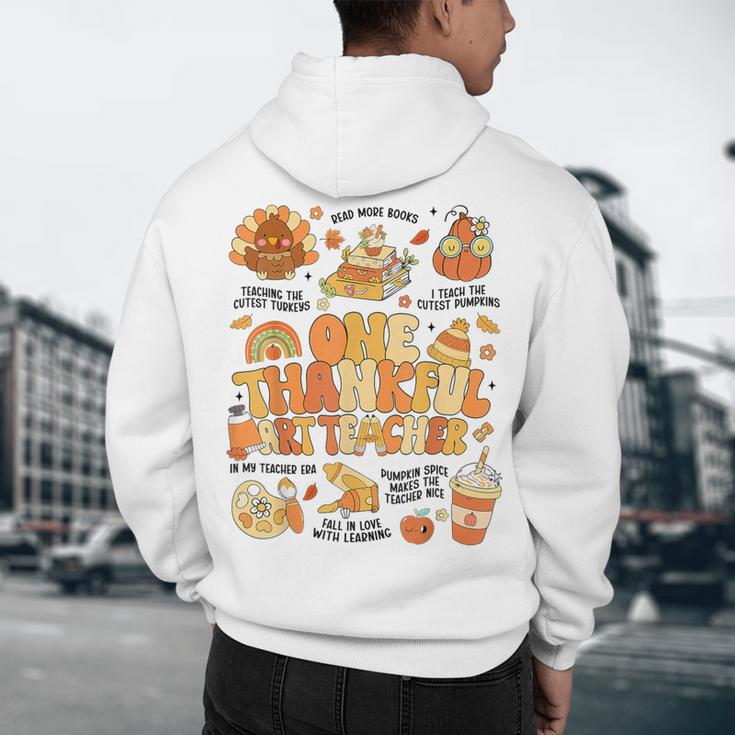 Thanksgiving One Thankful Art Teacher Fall Groovy Men Women Men's Hoodie Back Print, novelty gifts, funny gifts Thanksgiving One Thankful Art Teacher Fall Groovy Men Women Men's Hoodie Back Print, novelty gifts, funny gifts
