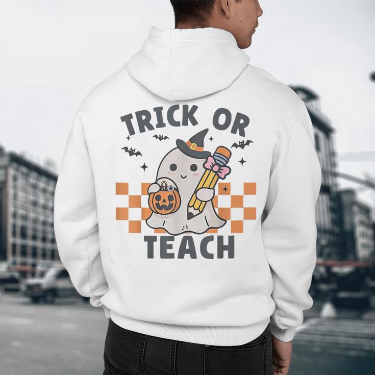 Trick Or Teach Teacher Men's Hoodie Back Print, novelty gifts, funny gifts Trick Or Teach Teacher Men's Hoodie Back Print, novelty gifts, funny gifts