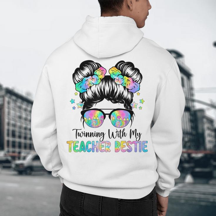 Twin Day Friends Teacher Twinning With My Bestie Men's Hoodie Back Print, novelty gifts, funny gifts Twin Day Friends Teacher Twinning With My Bestie Men's Hoodie Back Print, novelty gifts, funny gifts