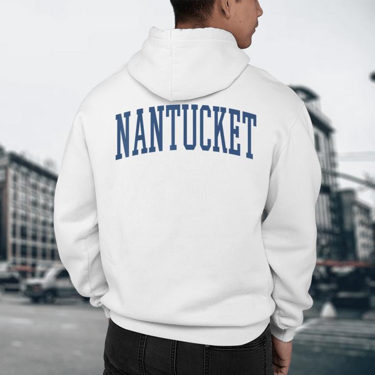Varsity Grey Nantucket Men's Hoodie Back Print, novelty gifts, funny gifts