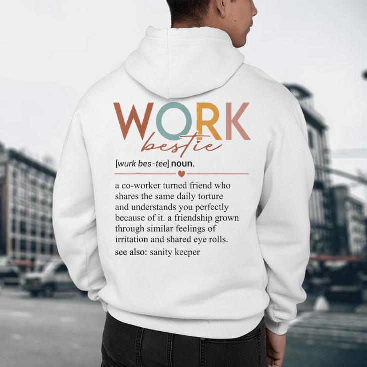 Vintage Work Bestie Definition Teachers Nurses Boss Women Men's Hoodie Back Print, novelty gifts, funny gifts