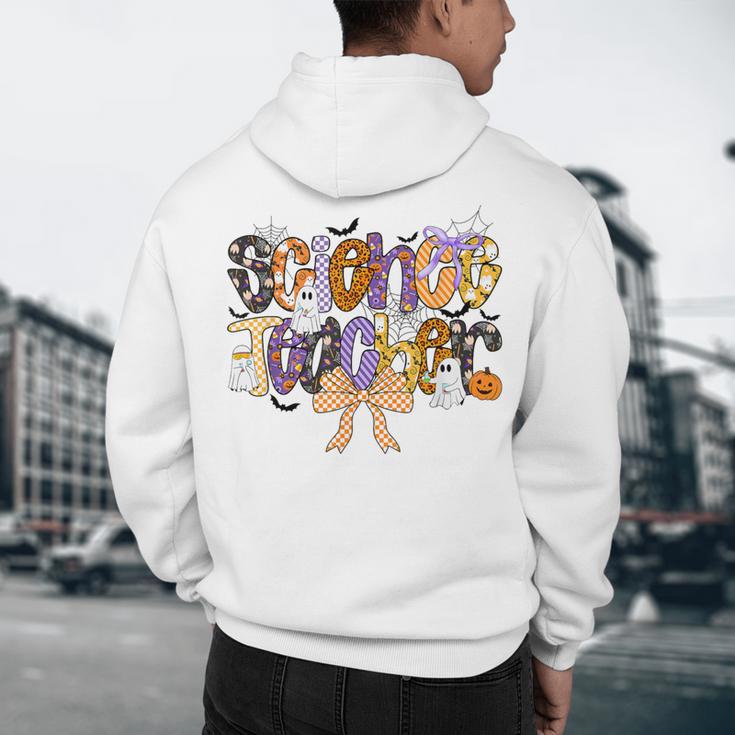Women Spooky Science Teacher Halloween Science Stem Teacher Men's Hoodie Back Print, novelty gifts, funny gifts