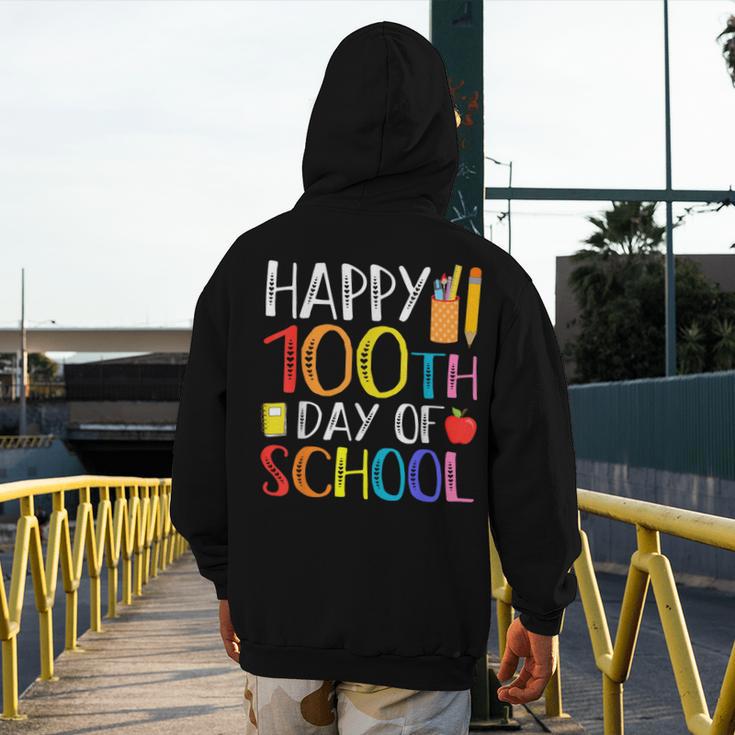 100 Days Of School Teacher And Student Men's Hoodie Back Print, funny design