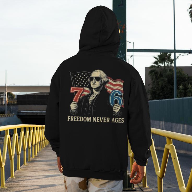 6-7 7-6 George Washington Freedom For Teachers Men's Hoodie Back Print, funny design 6-7 7-6 George Washington Freedom For Teachers Men's Hoodie Back Print, funny design