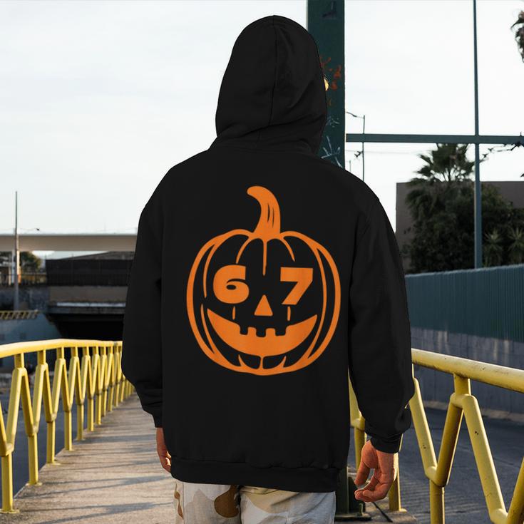 67 Six Seven Halloween Costume For Students Teachers Men's Hoodie Back Print, funny design 67 Six Seven Halloween Costume For Students Teachers Men's Hoodie Back Print, funny design