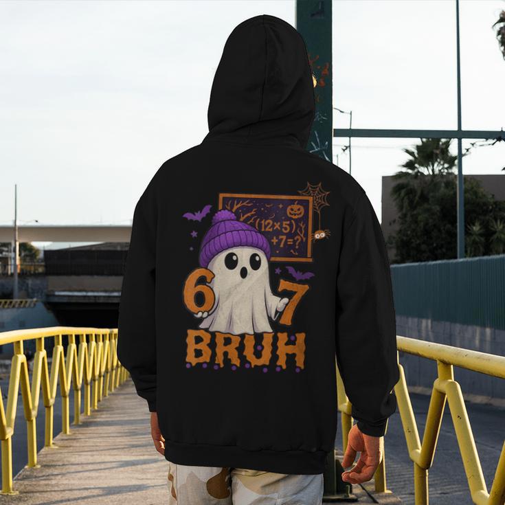 67 Teacher Halloween Ghost Six Seven Meme Math Equation Bruh Men's Hoodie Back Print, funny design 67 Teacher Halloween Ghost Six Seven Meme Math Equation Bruh Men's Hoodie Back Print, funny design