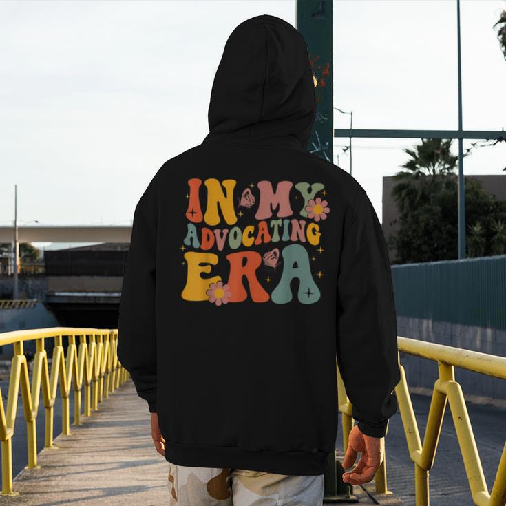 In My Advocating Era Advocate Autism Awareness Sped Teacher Men Women Kids Men's Hoodie Back Print, funny design
