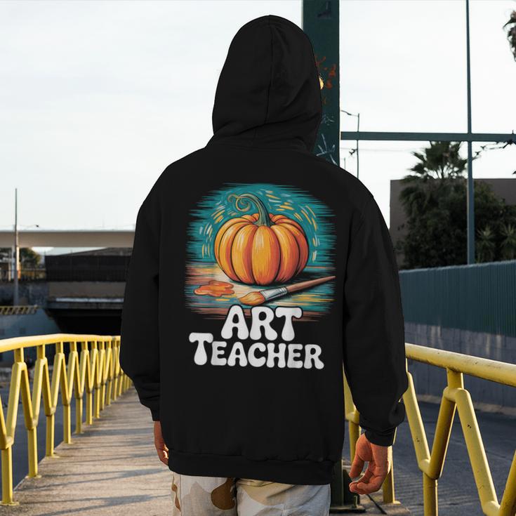 Art Teacher Pumpkin Painting Halloween Costume Men's Hoodie Back Print, funny design Art Teacher Pumpkin Painting Halloween Costume Men's Hoodie Back Print, funny design