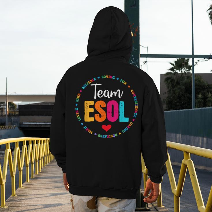 Back To School Teachers Crew Students Team ESOL Teacher Men's Hoodie Back Print, funny design Back To School Teachers Crew Students Team ESOL Teacher Men's Hoodie Back Print, funny design