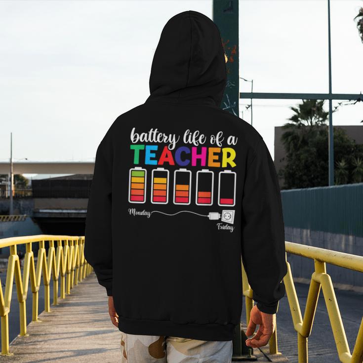 Battery Life Of a Teacher Shirt Thanksgiving Teacher Men's Hoodie Back Print, funny design Battery Life Of a Teacher Shirt Thanksgiving Teacher Men's Hoodie Back Print, funny design