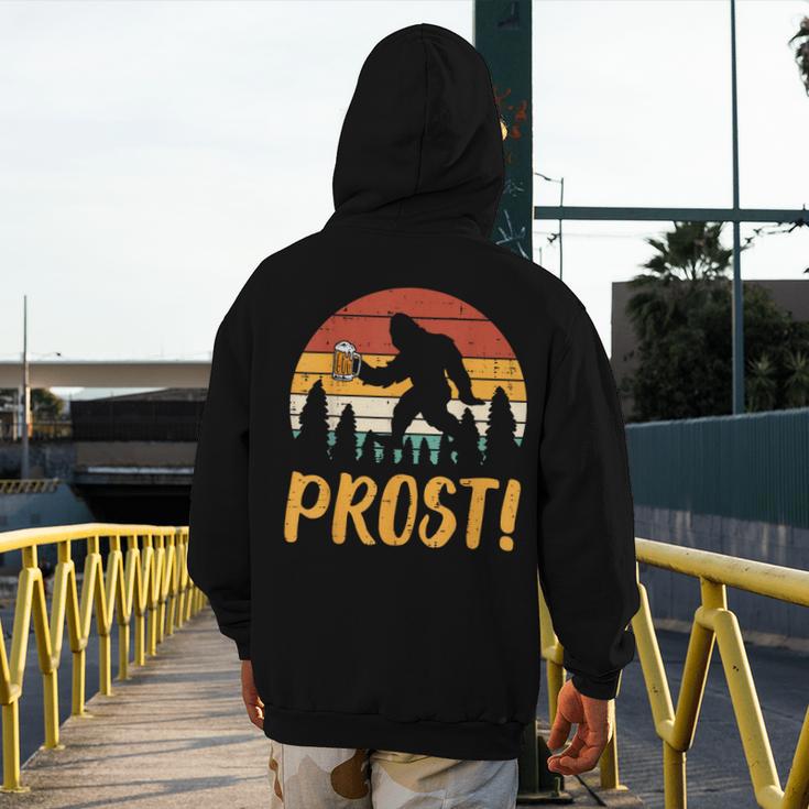 Bigfoot Sasquatch Prost Retro Bavarian Oktoberfest Men Women Men's Hoodie Back Print, funny design