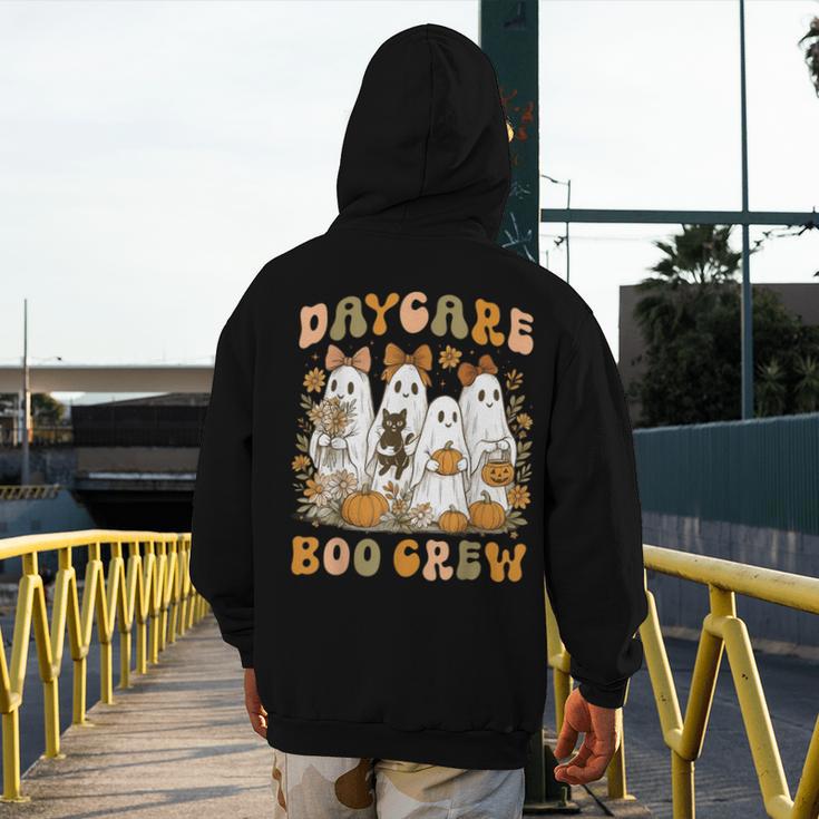 Boo Crew Daycare Teacher Matching Halloween Costume Ghost Men's Hoodie Back Print, funny design