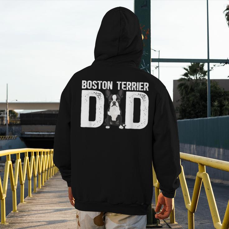 Boston Terrier Dad Of A Bostie Dad Bostie Father Men's Hoodie Back Print, Couple Gifts, Boston Terrier Dad Gifts, funny design