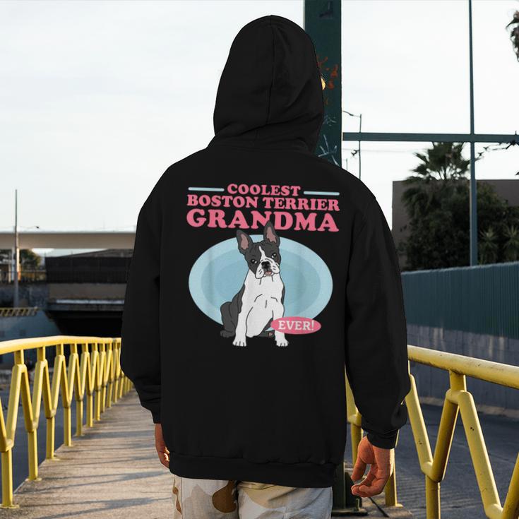 Boston Terrier Grandma Bostie Dog Owner Boston Terrier Men Women Men's Hoodie Back Print, funny design