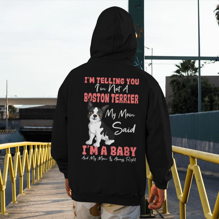 Boston Terrier Mom American Gentleman Dog Lover Mother's Day Men's Hoodie Back Print, Couple Gifts, Mom Gifts, Boston Terrier Mom Gifts, American Boston Terrier Gifts, funny design