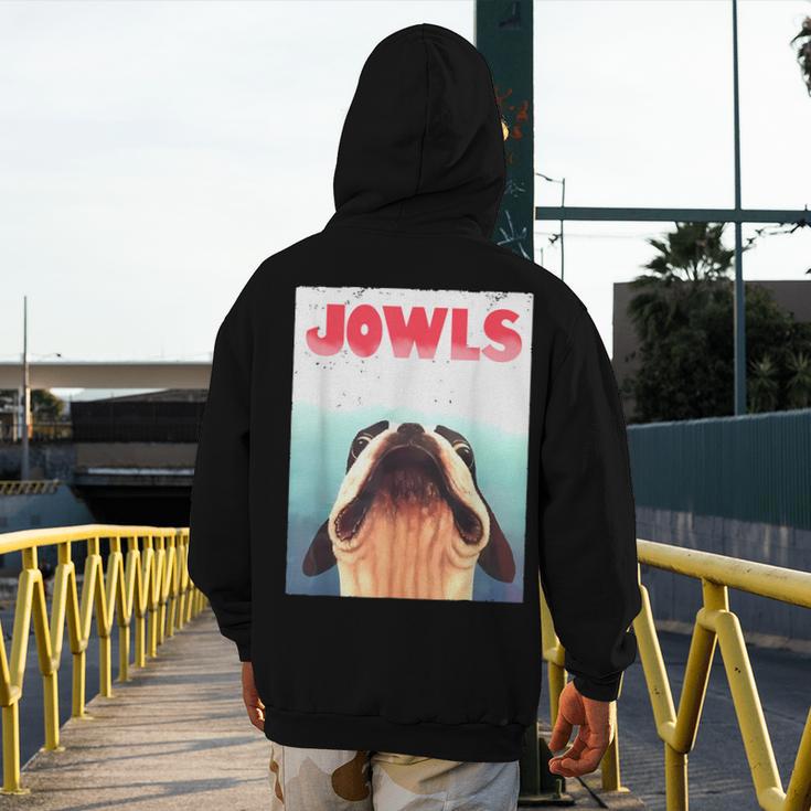 Boston Terriers Jowls Dog Mom Dog Dad Men's Hoodie Back Print, Couple Gifts, Mom Gifts, funny design