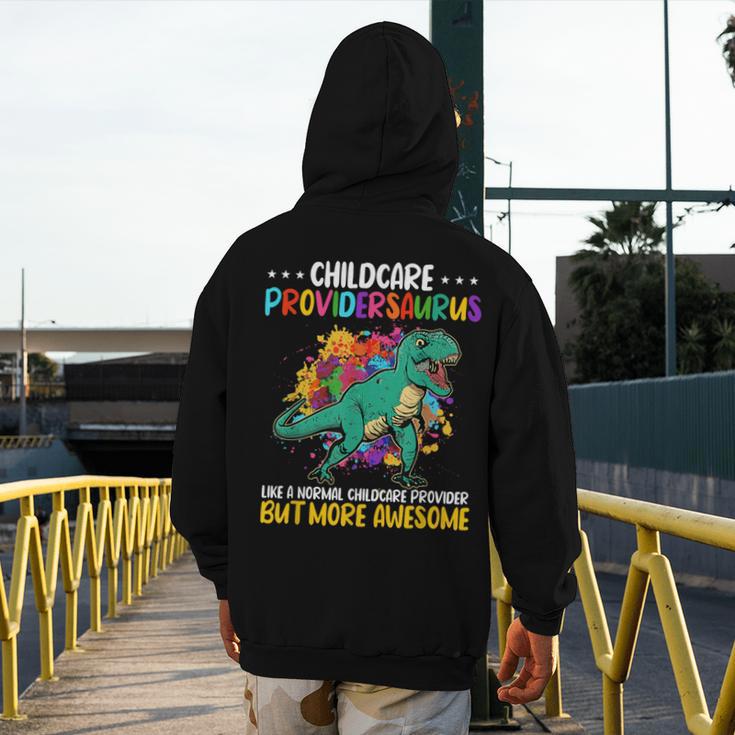 Childcare Providersaurus Daycare Teachers Men's Hoodie Back Print, funny design