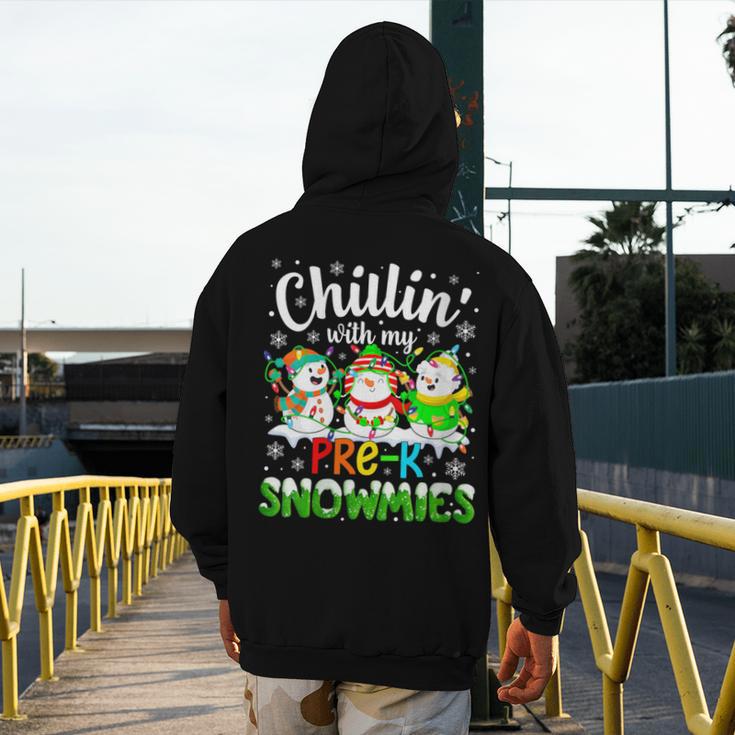 Chillin With My Pre-K Snowmies Christmas Teacher Xmas Men's Hoodie Back Print, funny design Chillin With My Pre-K Snowmies Christmas Teacher Xmas Men's Hoodie Back Print, funny design