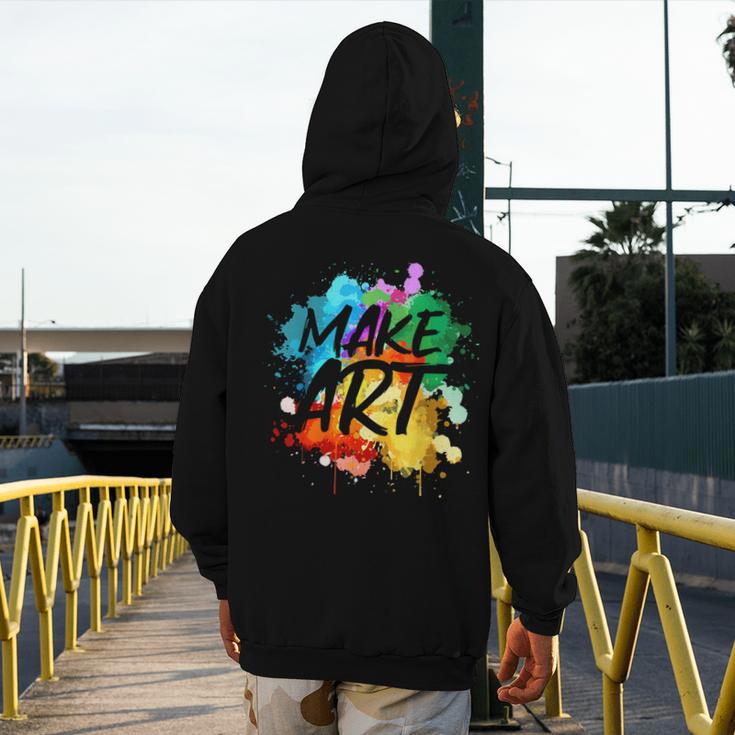 Cool Art For Men Women Artist Teacher Painter Artists Paint Men's Hoodie Back Print, funny design