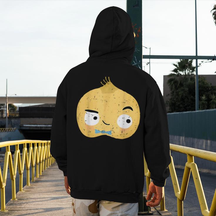 The Cool Bean Good Egg Teacher Halloween Costume Food Group Men's Hoodie Back Print, funny design