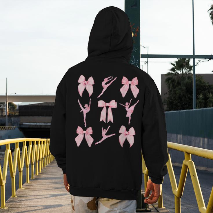 Coquette Bow Ballet Dance Teacher Coquette Women Dancing Men's Hoodie Back Print, funny design