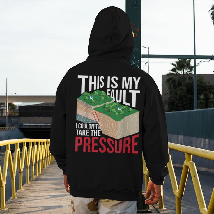 Couldn't Take The Pressure Geology Earth Science Teacher Men's Hoodie Back Print, Science Teacher Gifts, funny design