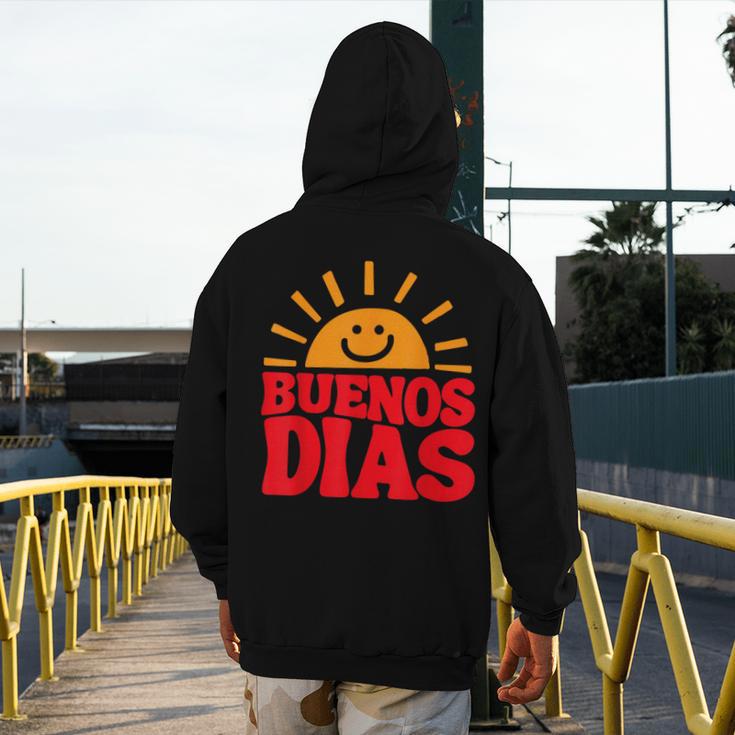 Cute Bilingual Spanish Teacher Buenos Dias Sunshine Men's Hoodie Back Print, funny design Cute Bilingual Spanish Teacher Buenos Dias Sunshine Men's Hoodie Back Print, funny design